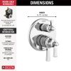 DELTA Dorval Traditional 2-Handle Monitor 17 Series Valve Trim with 6 Setting Diverter — Chrome