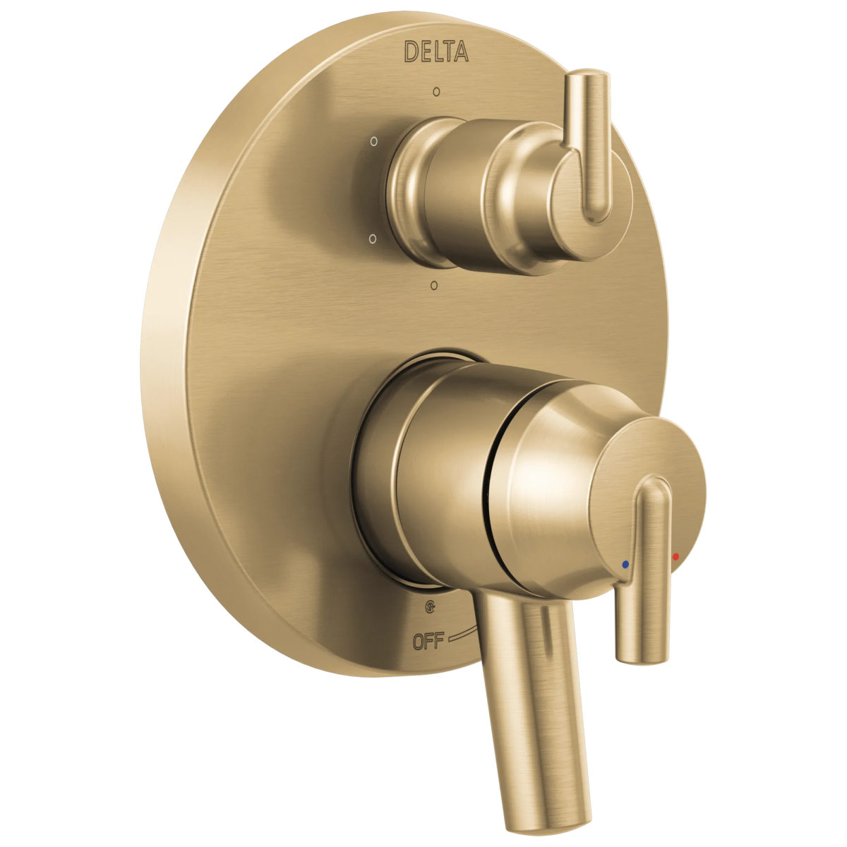 DELTA Trinsic Contemporary Monitor 17 Series Valve Trim with 6-Setting Integrated Diverter — Champagne Bronze