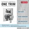 DELTA Ara Angular Modern Monitor 17 Series Valve Trim with 6-Setting Integrated Diverter — Chrome