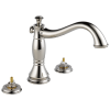 DELTA Cassidy Roman Tub Trim - Less Handles — Polished Nickel