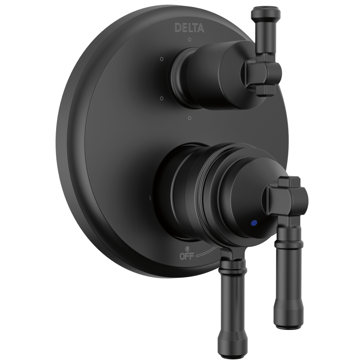 DELTA Broderick 17 Series Integrated Diverter Trim 6-Setting — Matte Black