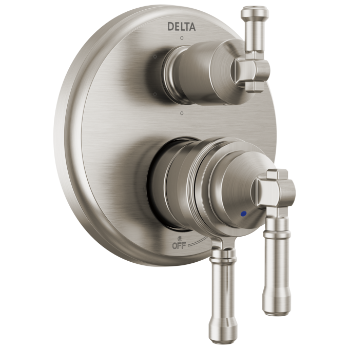 DELTA Broderick 17 Series Integrated Diverter Trim 6-Setting — Lumicoat® Stainless