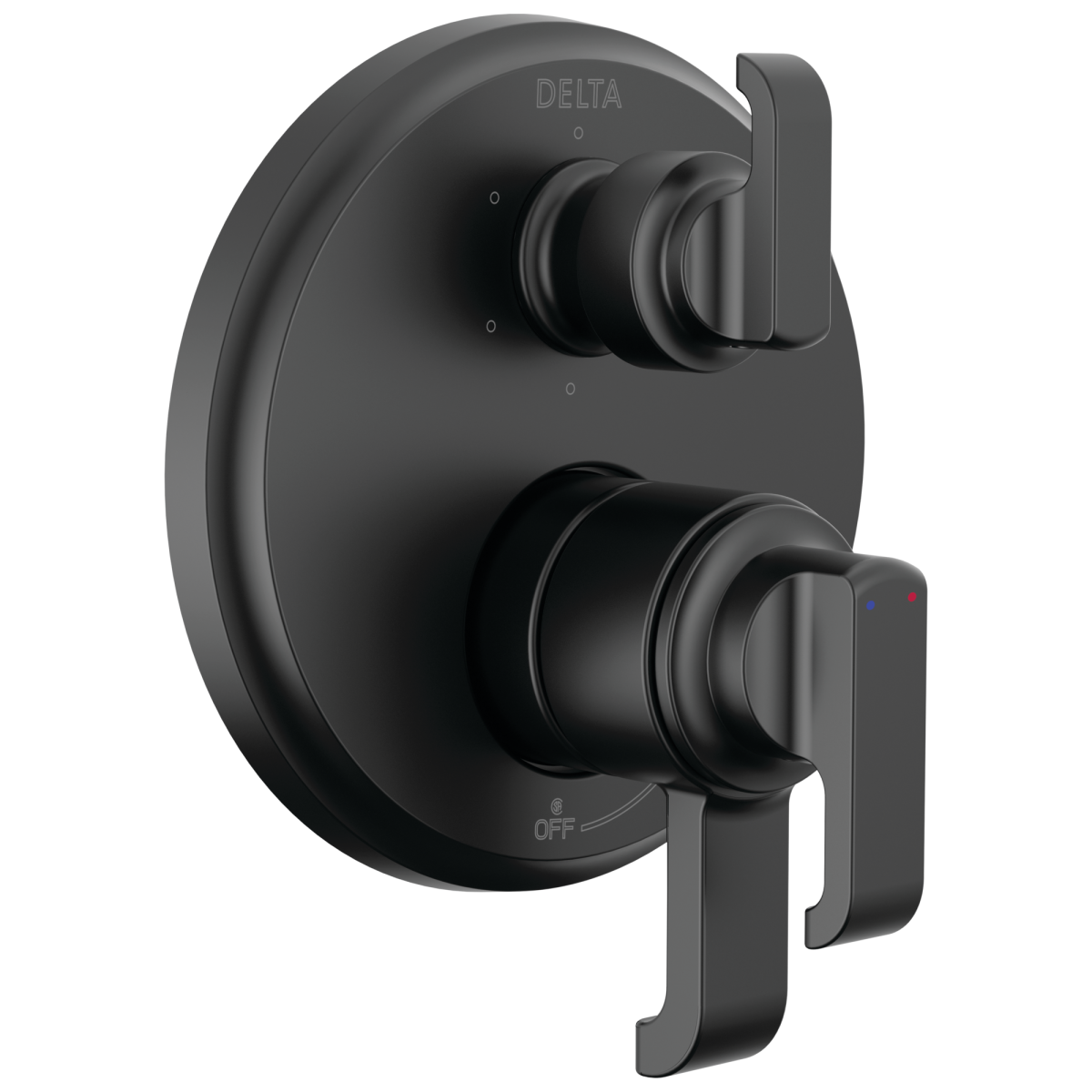 DELTA Tetra 17 Series Integrated Diverter Trim with 6-Setting — Matte Black