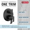 DELTA Tetra 17 Series Integrated Diverter Trim with 6-Setting — Matte Black