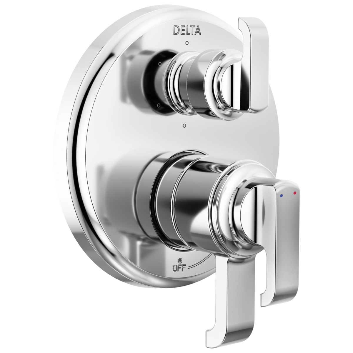 DELTA Tetra 17 Series Integrated Diverter Trim with 6-Setting — Lumicoat® Chrome