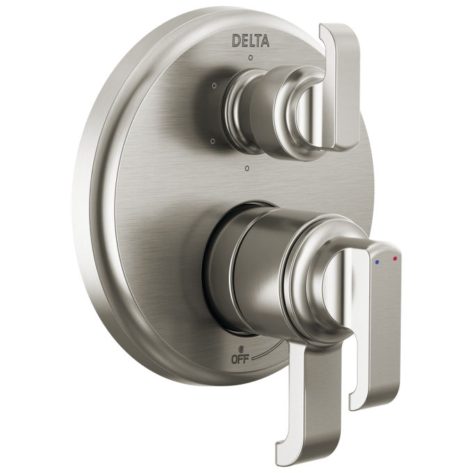 DELTA Tetra 17 Series Integrated Diverter Trim with 6-Setting — Lumicoat® Stainless