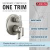 DELTA Tetra 17 Series Integrated Diverter Trim with 6-Setting — Lumicoat® Stainless