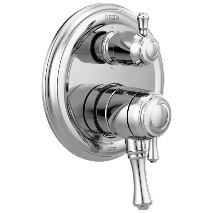 DELTA Cassidy Traditional 2-Handle Monitor 17 Series Valve Trim with 6-Setting Integrated Diverter — Chrome