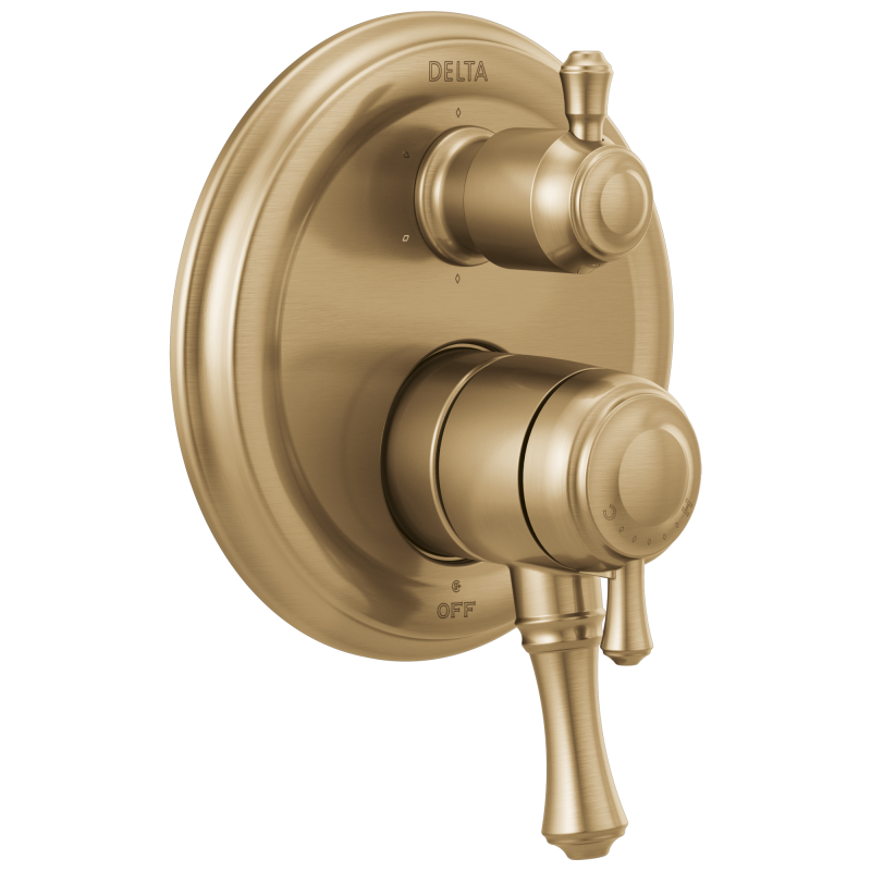 DELTA Cassidy Traditional Monitor 17 Series Valve Trim with 6-Setting Integrated Diverter — Champagne Bronze