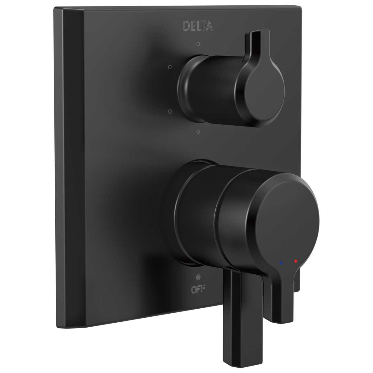 DELTA Pivotal Monitor 17 Series Valve Trim with 6-Setting Integrated Diverter — Matte Black