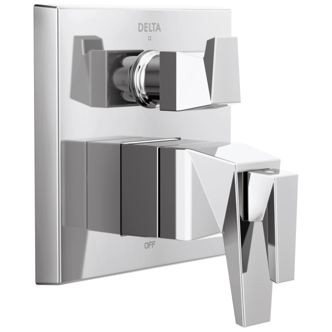 DELTA Trillian Two-Handle Monitor 17T Series Valve Trim with 3-Setting Diverter — Lumicoat® Chrome