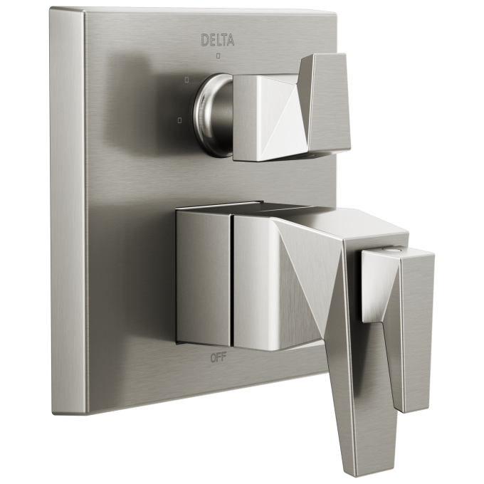 DELTA Trillian Two-Handle Monitor 17T Series Valve Trim with 3-Setting Diverter — Lumicoat® Stainless