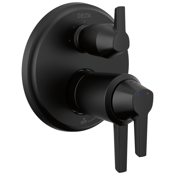 DELTA Galeon 17T S Integrated Diverter Trim-3 Setting — Matte Black