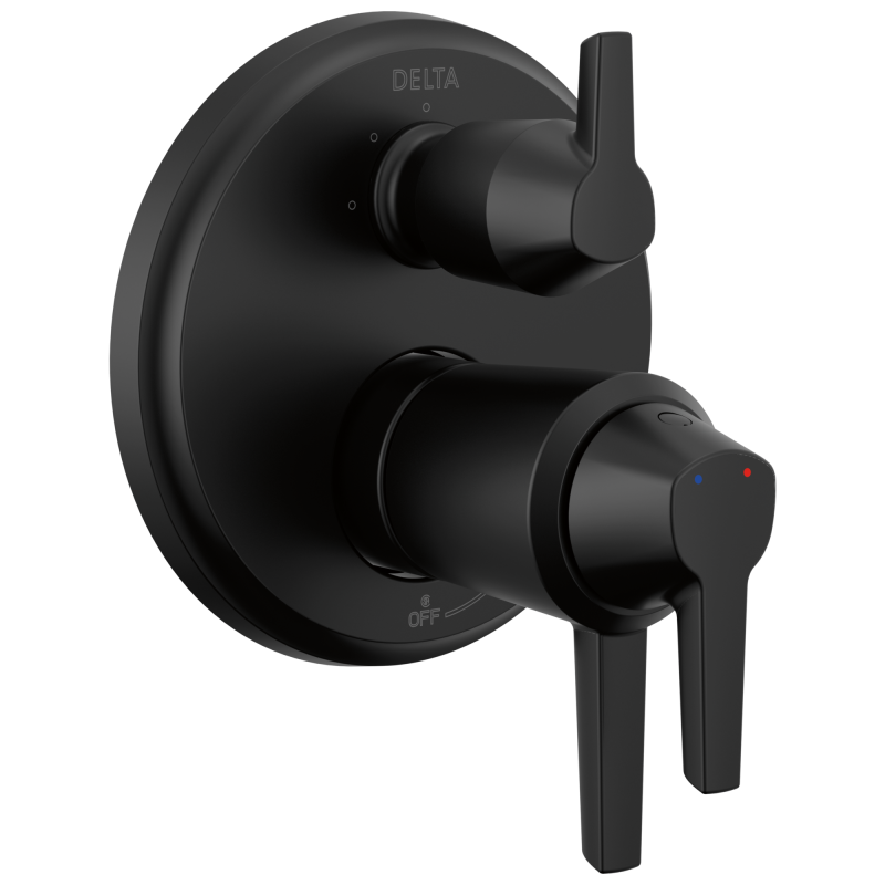 DELTA Galeon 17T S Integrated Diverter Trim-3 Setting — Matte Black