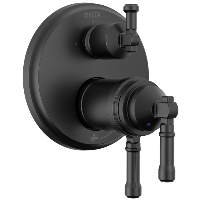 DELTA Broderick 17T Series Integrated Diverter Trim 3-Setting — Matte Black