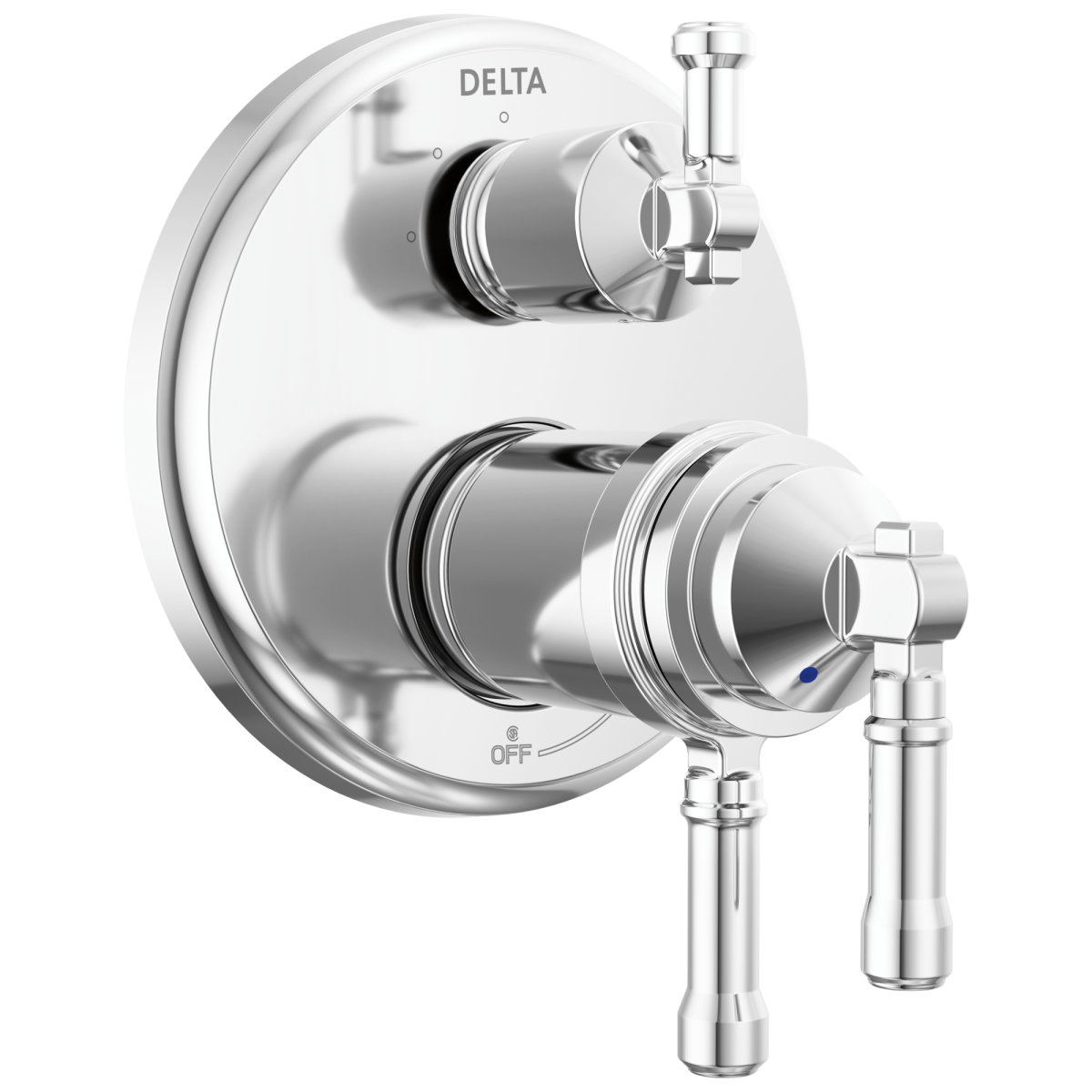 DELTA Broderick 17T Series Integrated Diverter Trim 3-Setting — Lumicoat® Chrome