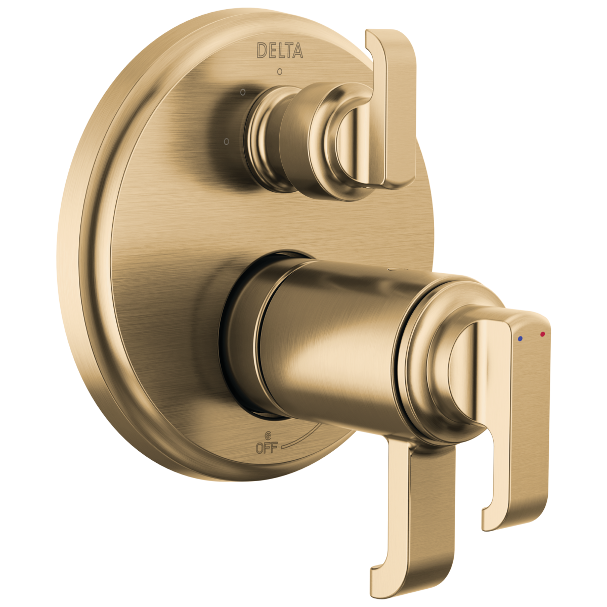DELTA Tetra TempAssure 17T Series Integrated Diverter Trim with 3-Setting — Lumicoat® Champagne Bronze
