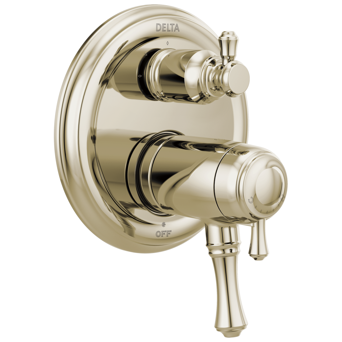 DELTA Cassidy Traditional TempAssure 17T Series Valve Trim with 3-Setting Integrated Diverter — Polished Nickel