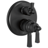 DELTA Dorval Traditional 2-Handle Monitor 17T Series Valve Trim with 6 Setting Diverter — Matte Black