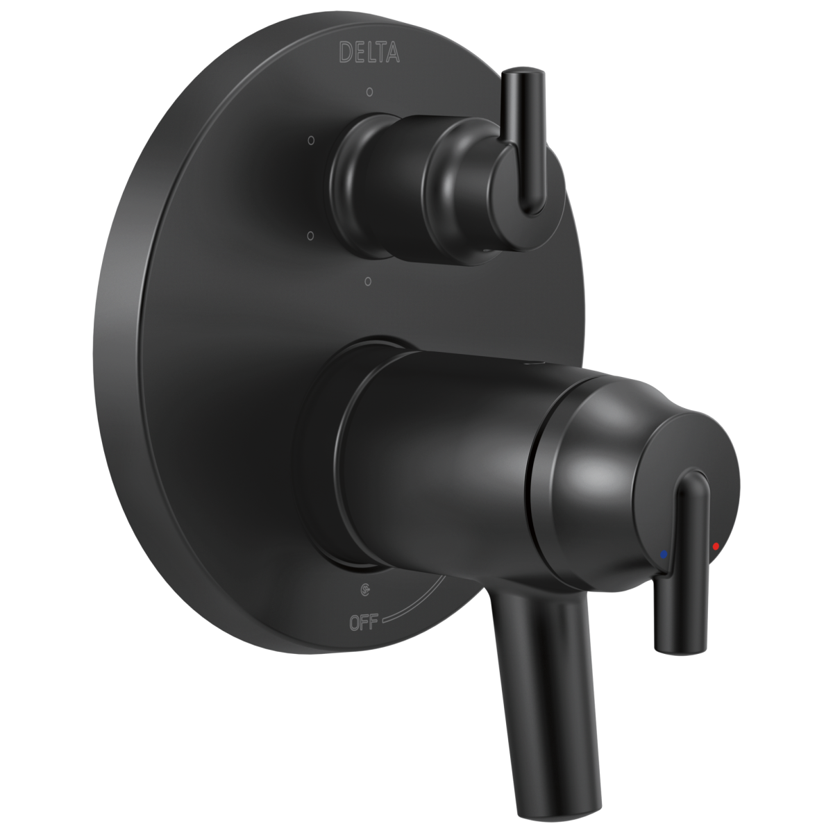 DELTA Trinsic Contemporary TempAssure 17T Series Valve Trim with 6-Setting Integrated Diverter — Matte Black