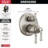 DELTA Broderick 17T Series Integrated Diverter Trim 6-Setting — Lumicoat® Stainless