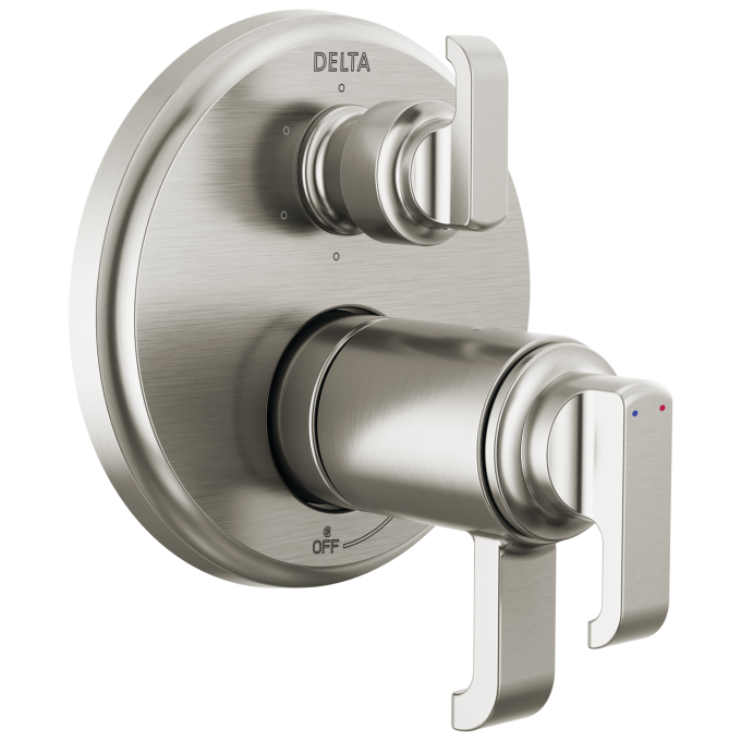 DELTA Tetra TempAssure 17T Series Integrated Diverter Trim with 6-Setting — Lumicoat® Stainless