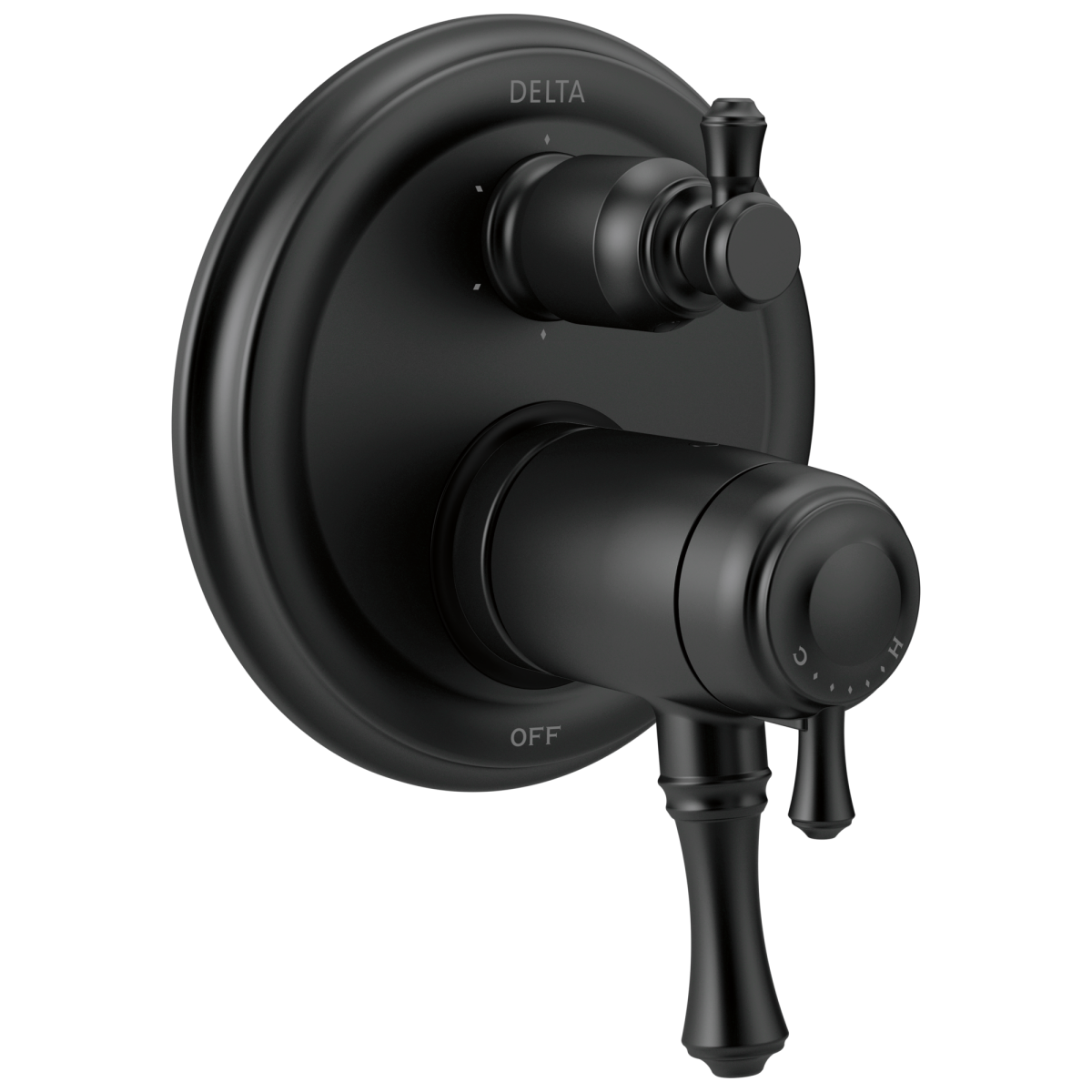 DELTA Cassidy Diverter Trim 6-Setting — Matte Black