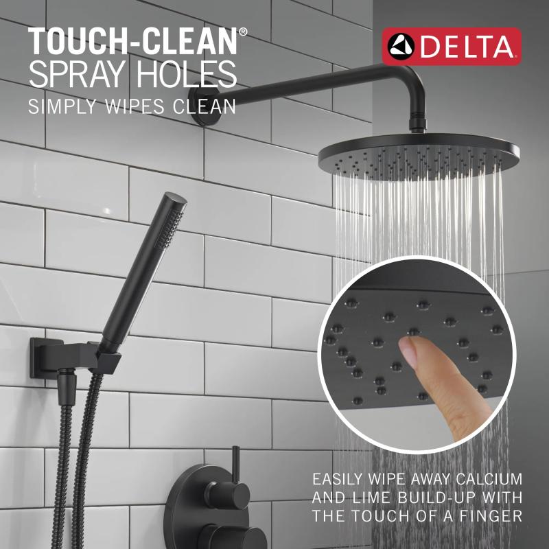 DELTA Modern Monitor 14 Series Shower with Raincan & Hand Shower — Matte Black