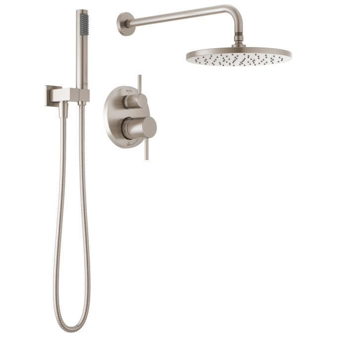 DELTA Modern Monitor 14 Series Shower with Raincan & Hand Shower — Spotshield Brushed Nickel