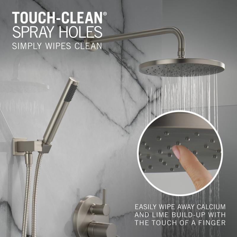 DELTA Modern Monitor 14 Series Shower with Raincan & Hand Shower — Spotshield Brushed Nickel