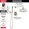 DELTA Modern Monitor 14 Series Shower with Raincan & Hand Shower — Spotshield Brushed Nickel