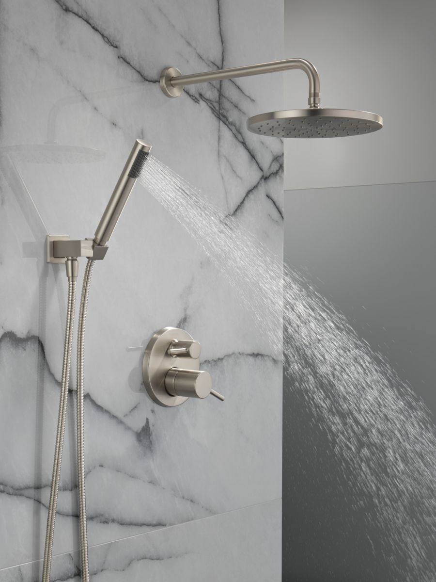 DELTA Modern Monitor 14 Series Shower with Raincan & Hand Shower — Spotshield Brushed Nickel