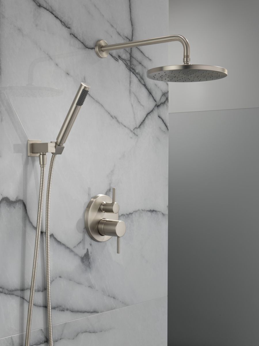 DELTA Modern Monitor 14 Series Shower with Raincan & Hand Shower — Spotshield Brushed Nickel