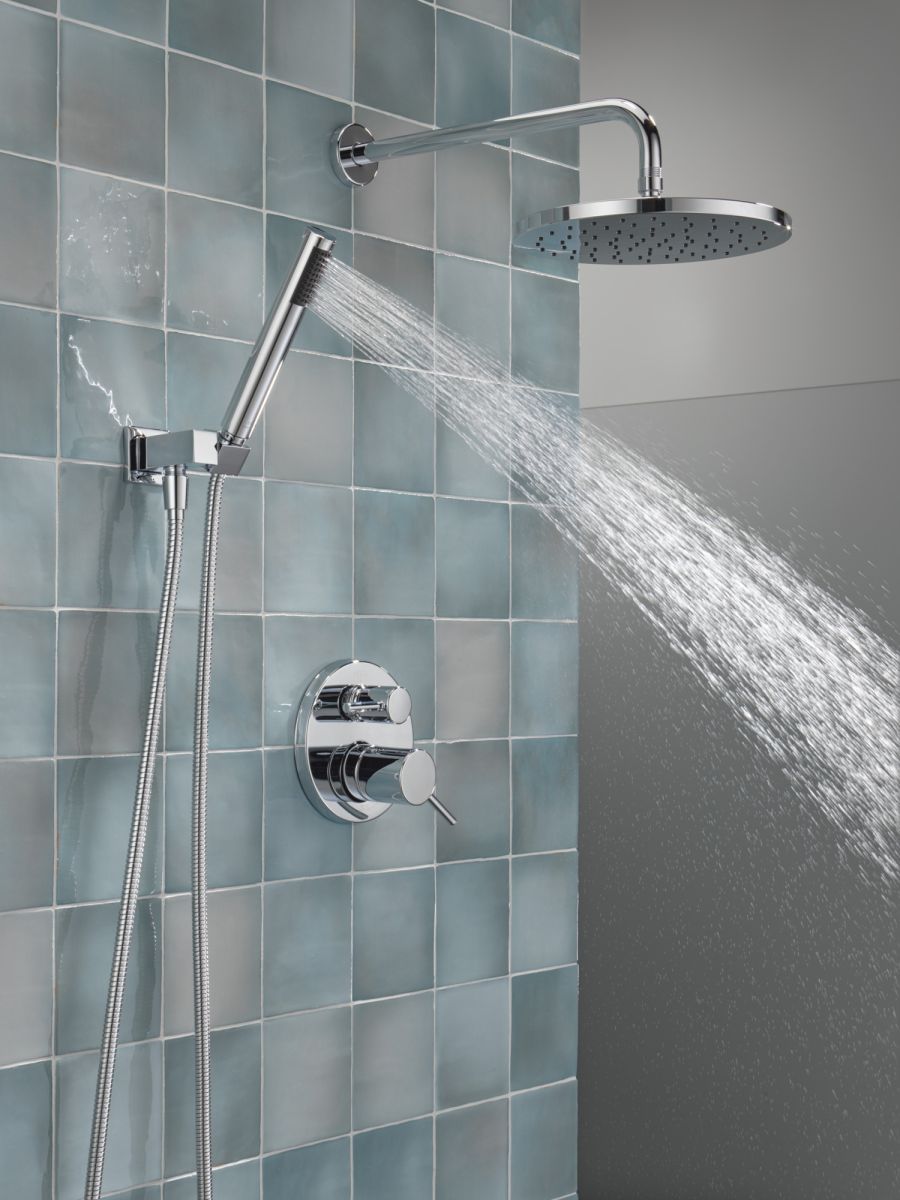 DELTA Modern Monitor 14 Series Shower with Raincan & Hand Shower — Chrome