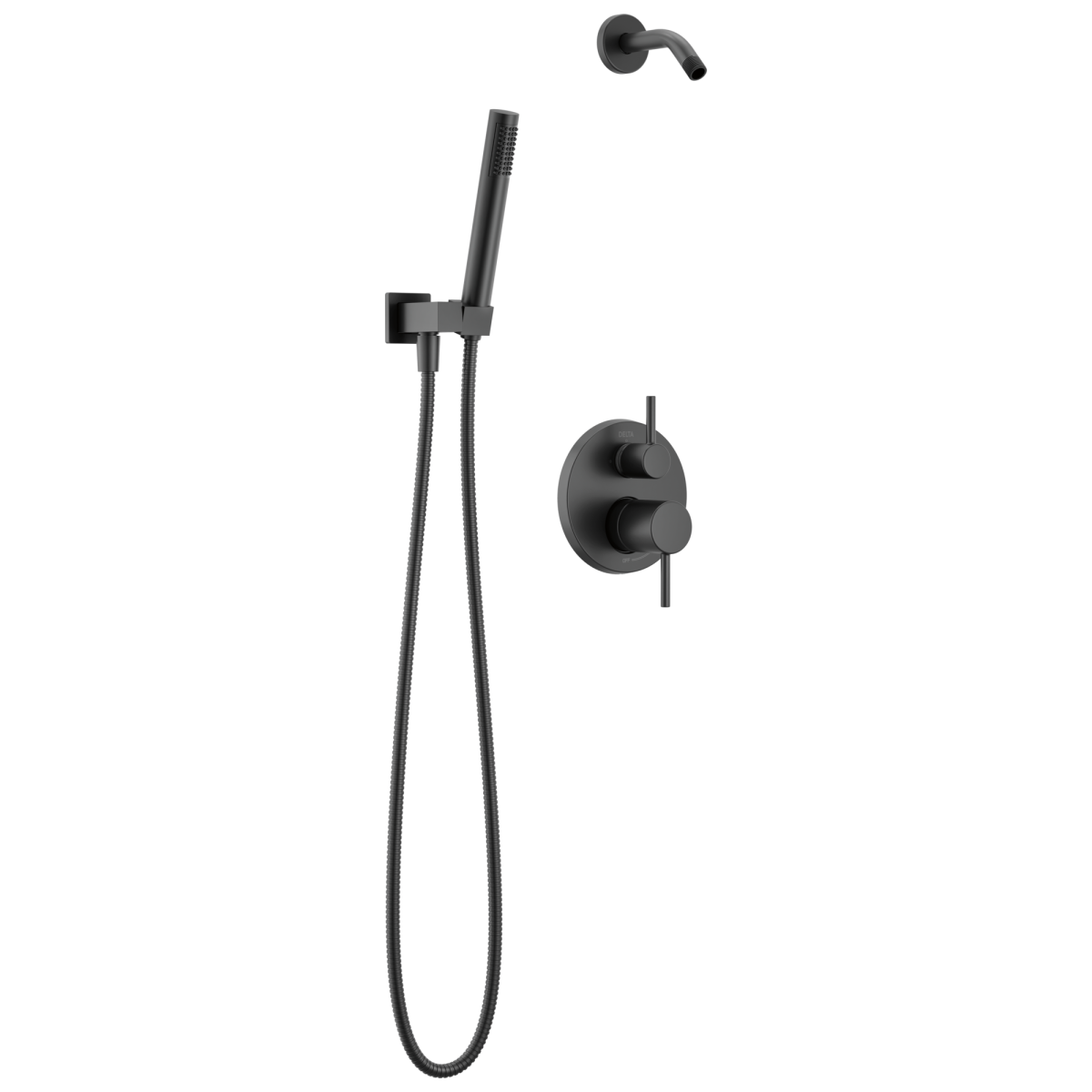 DELTA Modern 14S Shower Trim & Hand Shower - Less Head — Matte Black