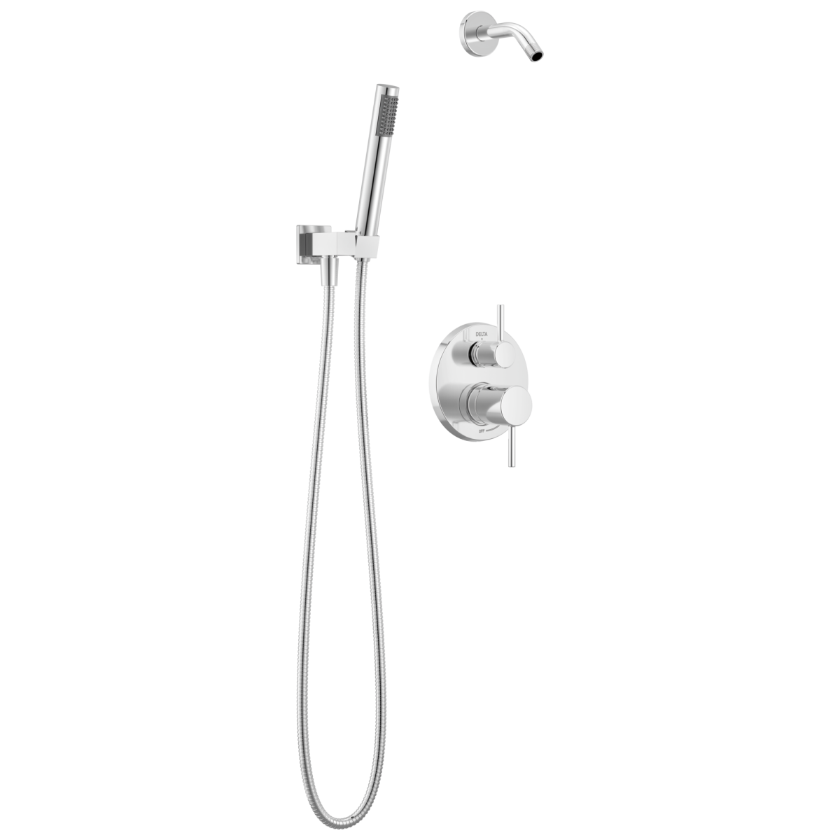 DELTA Modern 14S Shower Trim & Hand Shower - Less Head — Chrome