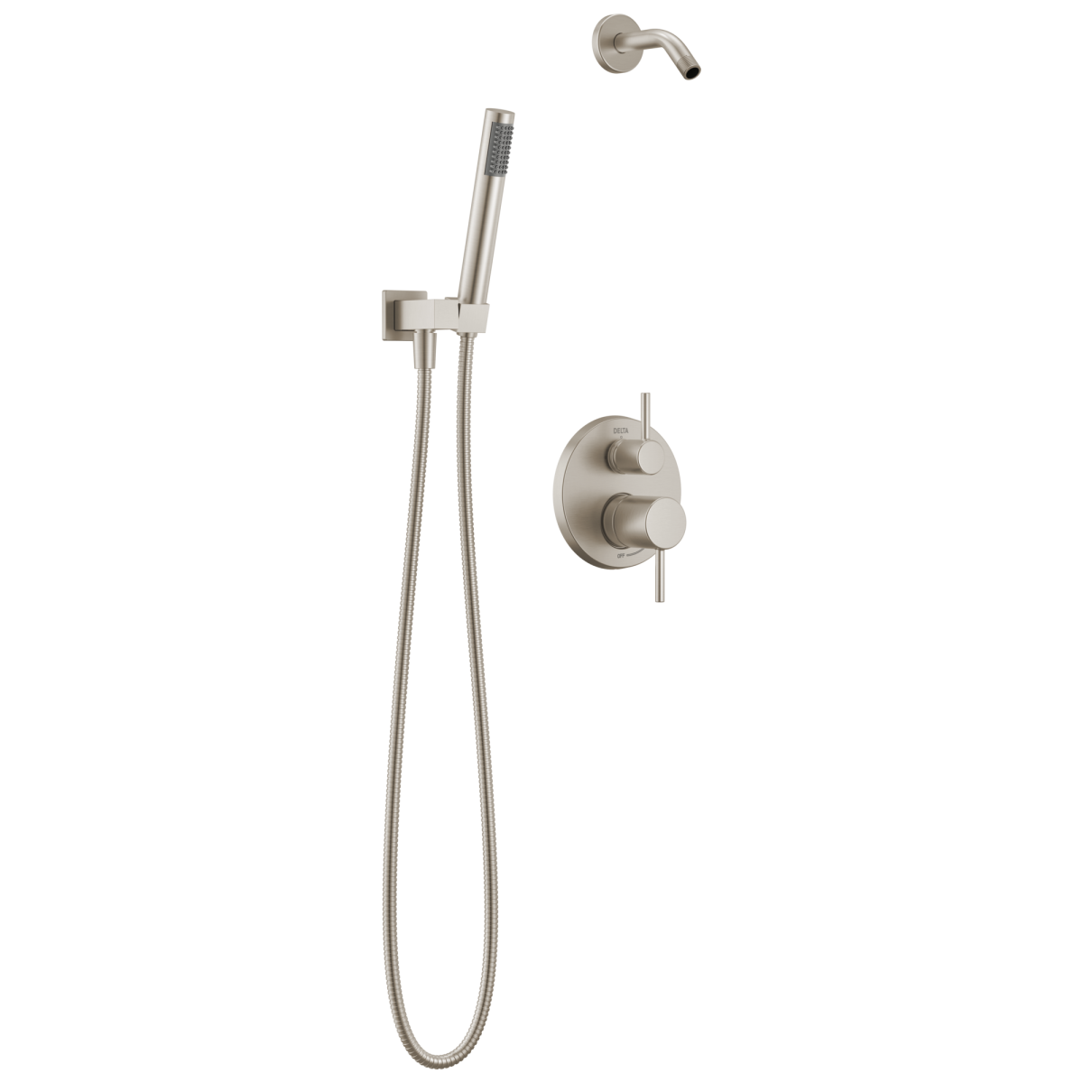 DELTA Modern 14S Shower Trim & Hand Shower - Less Head — Spotshield Brushed Nickel