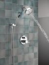 DELTA Modern 14S Shower Trim w Fixed Head & Hand Shower — Chrome