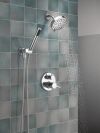 DELTA Modern 14S Shower Trim w Fixed Head & Hand Shower — Chrome