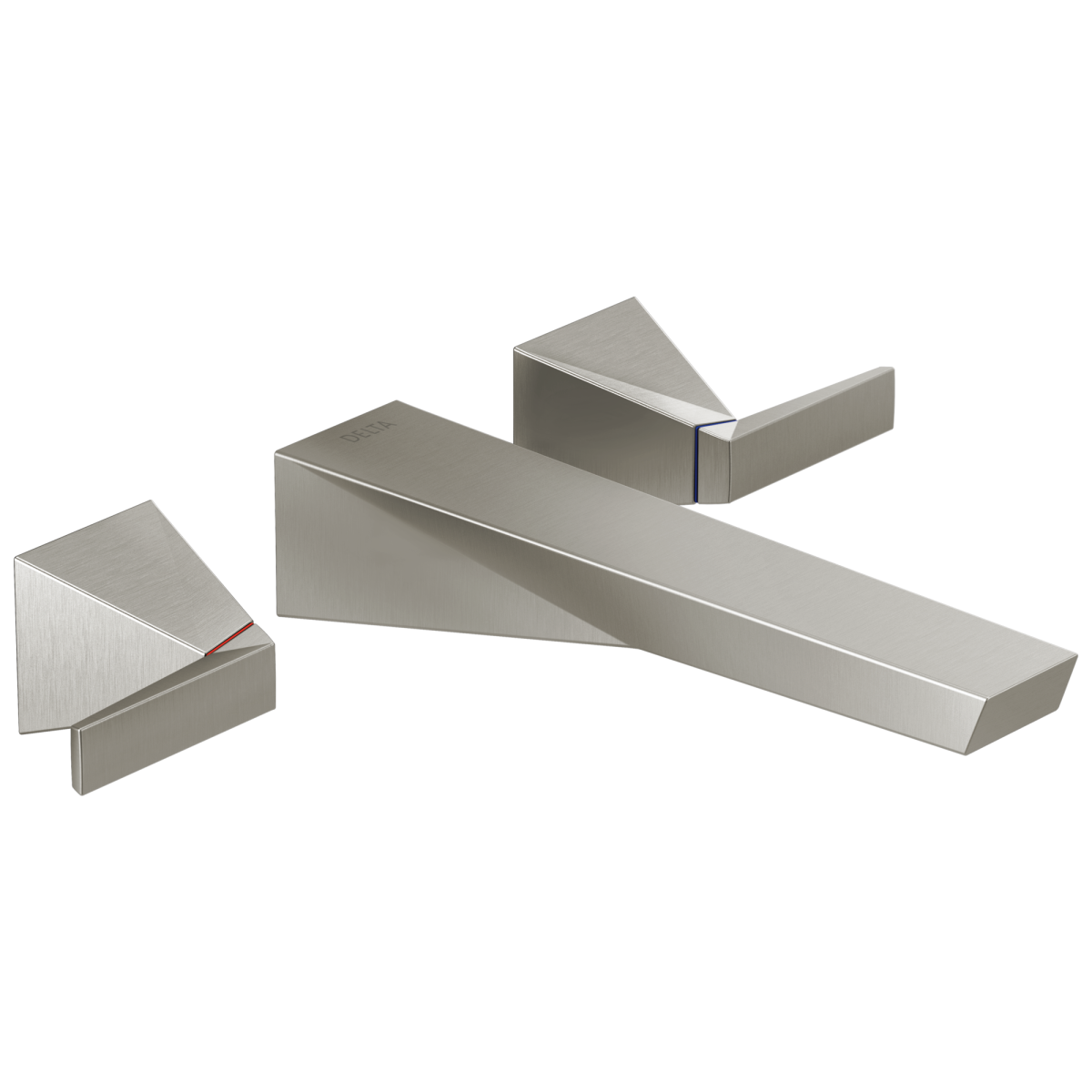 DELTA Trillian Two Handle Wall Mount Bathroom Faucet Trim — Lumicoat® Stainless