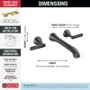 DELTA Bonacci Two Handle Wall Mount Bathroom Faucet — Matte Black
