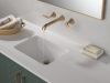 DELTA Bonacci Two Handle Wall Mount Bathroom Faucet — Lumicoat® Champagne Bronze