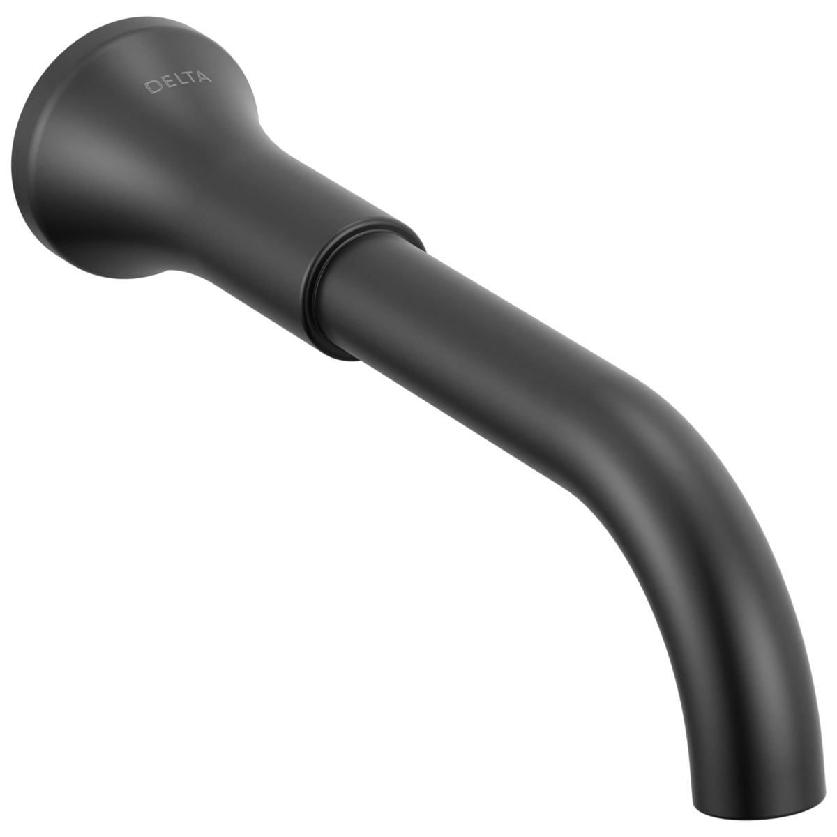 DELTA Trinsic Two Handle Wall Mount Bathroom Faucet — Matte Black