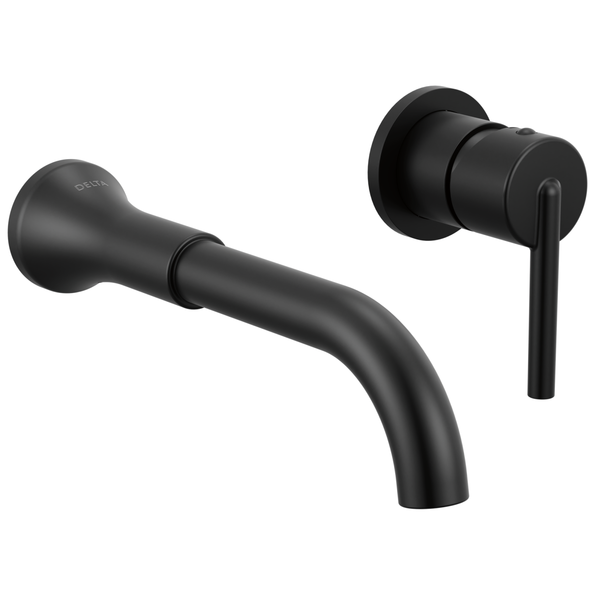 DELTA Trinsic Single Handle Wall Mount Bathroom Faucet Trim — Matte Black