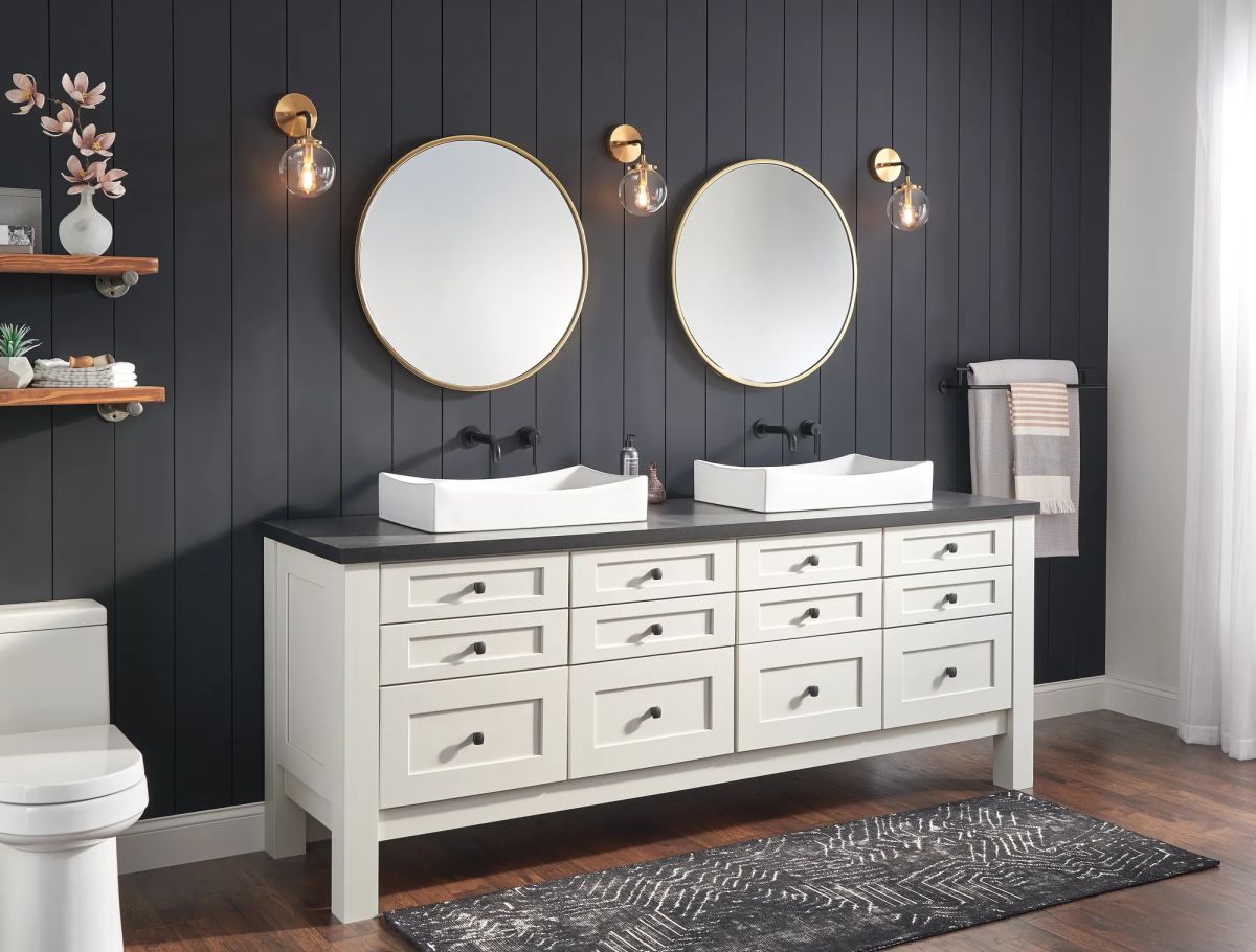 DELTA Trinsic 24" Double Towel Bar — Matte Black