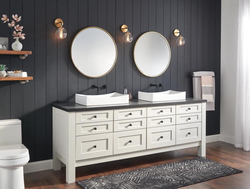 DELTA Trinsic 24" Double Towel Bar — Matte Black