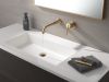 DELTA Trinsic Single Handle Wall Mount Bathroom Faucet Trim — Champagne Bronze