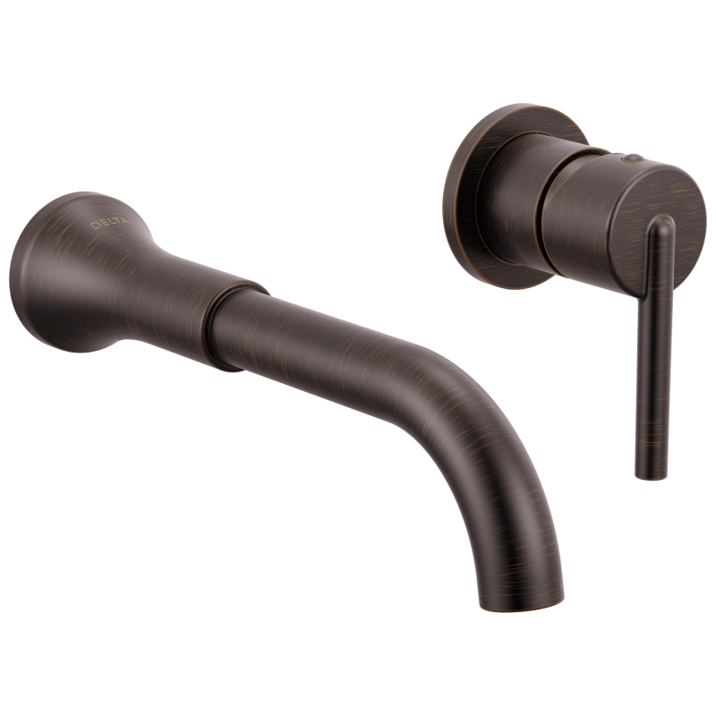 DELTA Trinsic Single Handle Wall Mount Bathroom Faucet Trim — Venetian Bronze