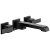 DELTA Ara Two Handle Wall Mount Bathroom Faucet Trim — Matte Black