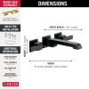 DELTA Ara Two Handle Wall Mount Bathroom Faucet Trim — Matte Black